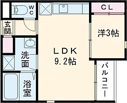 REGALEST エルドラード琴平 3階1LDKの間取り
