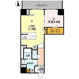 LAZO内久宝寺 9階1LDKの間取り