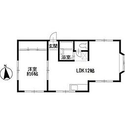 ヴィレッジ長崎 101 1階1LDKの間取り