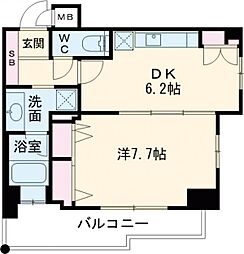 KAISEI神戸海岸通第II 9階1DKの間取り