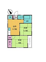 児島コーポ 2階2DKの間取り
