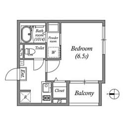 Tea Pavilion 3階1Kの間取り