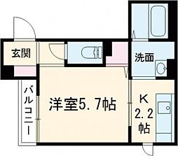 JR山陰本線 綾部駅 徒歩4分の賃貸マンション 3階1Kの間取り