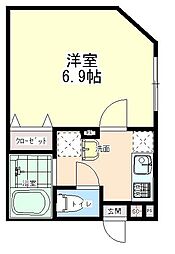 Ｔｈｅ　Ｍａｌｉｅ　東村山 101 1階1Kの間取り