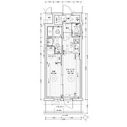 エステムコート名古屋上前津 共益費無料キャンペーン中 1DKの間取図画像