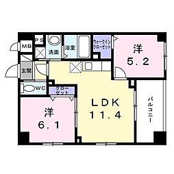 ラ ・ メール 2LDKの間取図画像