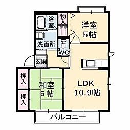 アン・シャーリー　II 2階2LDKの間取り