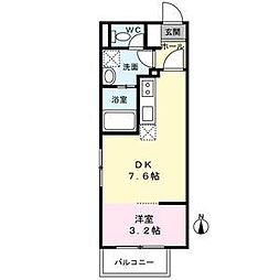 (仮称)長町6丁目新築マンション 3階1DKの間取り