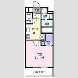 (仮称)長町6丁目新築マンション 4階1Kの間取り