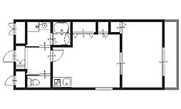 Ｃａｓａ＆Ｍｉｃｈｉｒｏｏｍ戸坂桜上 4階1DKの間取り