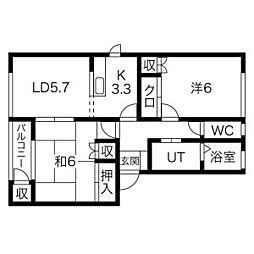 間取図画像 2LDK