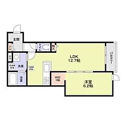 ヒンメルブラウ　野方 305 3階1LDKの間取り