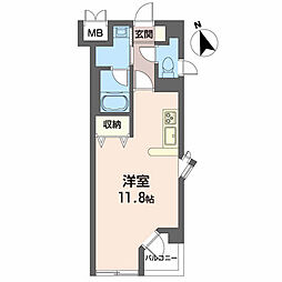 仙台市営南北線 旭ヶ丘駅 バス6分 南光台南1丁目北下車 徒歩3分の賃貸マンション 3階ワンルームの間取り