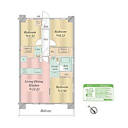 Ｎ−ｓｔａｇｅ船堀 1階3LDKの間取り