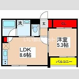 間取図画像 1LDK