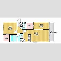 SORTE273 3階2LDKの間取り