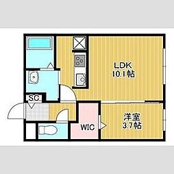 SORTE273 1階1LDKの間取り