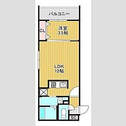 SORTE273 3階1LDKの間取り