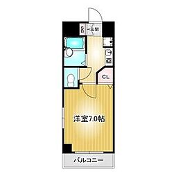 ドゥ・エトワール 10階1Kの間取り