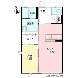 シャーメゾンＤＯＮ3 1階1LDKの間取り