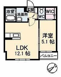 リバーサイド　Ｙ 2階1LDKの間取り