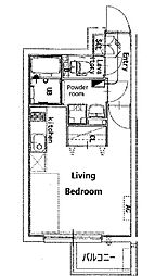 プライマル駒沢大学 205 2階ワンルームの間取り