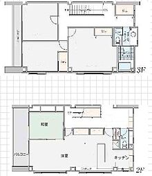 渡辺ビル 2階4LDKの間取り