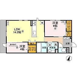 D’Sophia（ディーソフィア） 2階2LDKの間取り