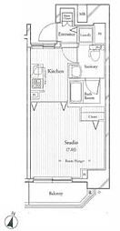 フィットエル仙台一番町 4階1Kの間取り