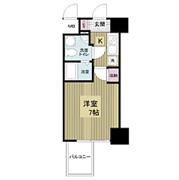 APRILE南森町 5階1Kの間取り