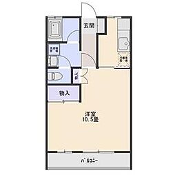 JR両毛線 新前橋駅 徒歩38分の賃貸アパート 2階1Kの間取り