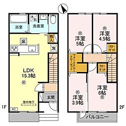 （仮称）D-room京田辺松井ケ丘 1階4LDKの間取り