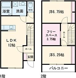 カーサ・ソラーナＡ 1階2SLDKの間取り