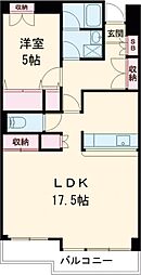 プロスペリアつくば 2階1LDKの間取り