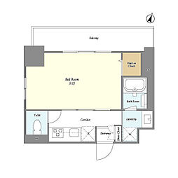 ＫＤＸレジデンス千葉中央Ｅａｓｔ 0907 9階1Kの間取り