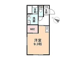 ＩＲＯＤＯＲＩ　Ａ 1階ワンルームの間取り