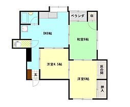 コーポアイランド 1階3DKの間取り