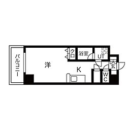 スペリオルクラブ 8階ワンルームの間取り