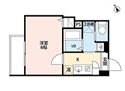 アーバンレジデンス NII 3階1Kの間取り