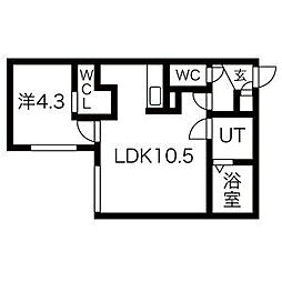 Sacae GROOVE(サカエグルーヴ) 2階1LDKの間取り