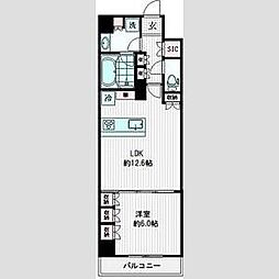 パレステージ西ヶ原 204 2階1LDKの間取り