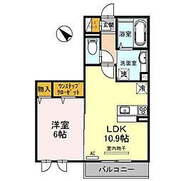 レミエトワール 3階1LDKの間取り