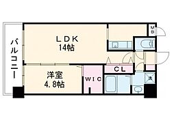 ＩＳＭ水前寺 2階1LDKの間取り
