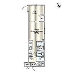 エルファーロ恵比寿 3階1LDKの間取り