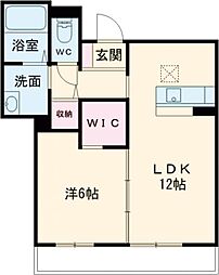 グランド・カルム 1階1LDKの間取り