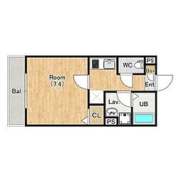(仮称)ジーメゾン川越仙波町 1階1Kの間取り