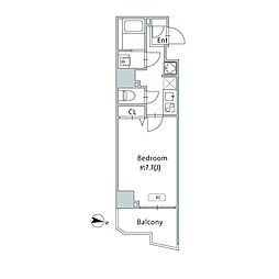 GRANPASEO青砥 13階1Kの間取り