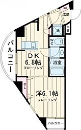 JR片町線(学研都市線) 住道駅 徒歩11分の賃貸マンション 8階1DKの間取り