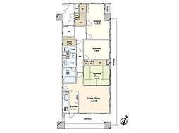 エスタガーデン 10階3LDKの間取り