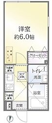 アザーレターコイズ府中本町 1階1Kの間取り